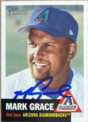 Mark Grace Signed 2002 Topps Heritage Baseball Card - Arizona Diamondbacks #136