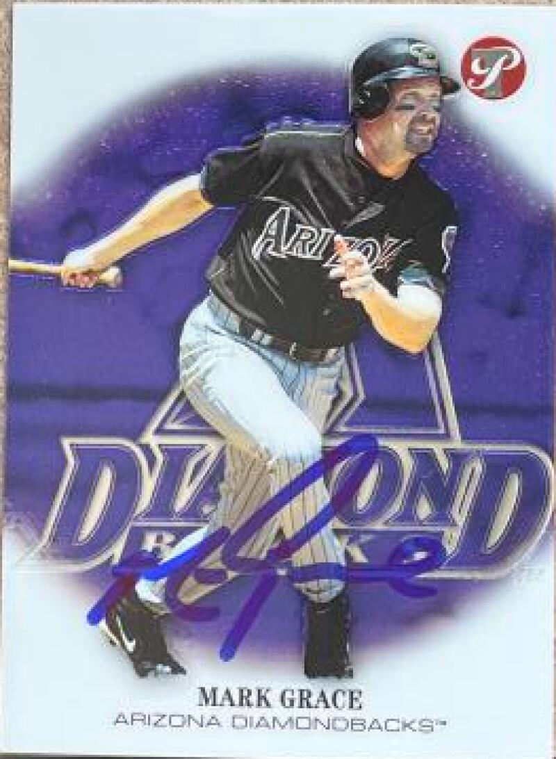 Mark Grace Signed 2002 Topps Pristine Baseball Card - Arizona Diamondbacks #124