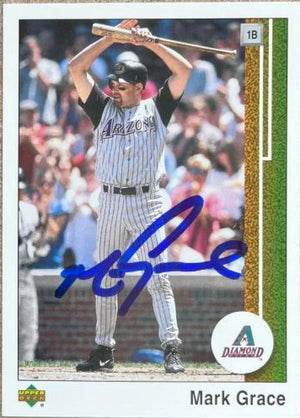 Mark Grace Signed 2002 UD Authentics Baseball Card - Arizona Diamondbacks #117