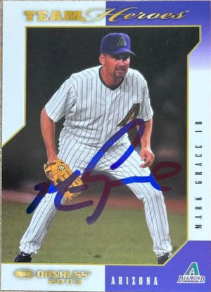 Mark Grace Signed 2003 Donruss Team Heroes Baseball Card - Arizona Diamondbacks #19