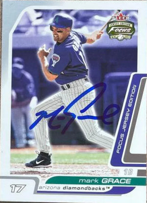 Mark Grace Signed 2003 Fleer Focus Jersey Edition Baseball Card - Arizona Diamondbacks#68