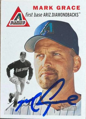 Mark Grace Signed 2003 Topps Heritage Baseball Card - Arizona Diamondbacks ubs #212