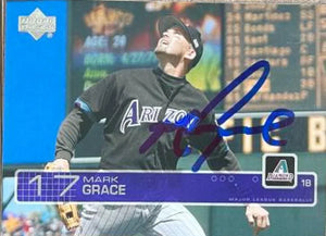 Mark Grace Signed 2003 Upper Deck Baseball Card - Arizona Diamondbacks #179