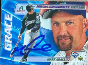 Mark Grace Signed 2003 Upper Deck Pepsi Baseball Card - Arizona Diamondbacks #4