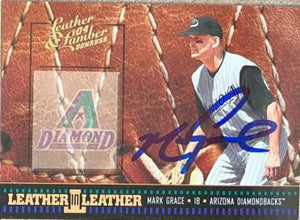 Mark Grace Signed 2004 Donruss Leather & Lumber Baseball Card - Arizona Diamondbacks #LEL-27 SN2499