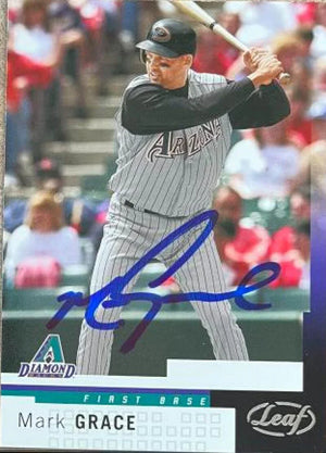 Mark Grace Signed 2004 Leaf Baseball Card - Arizona Diamondbacks #103