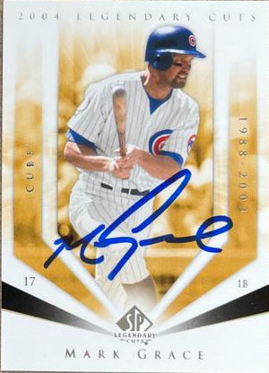 Mark Grace Signed 2004 SP Legendary Cuts Baseball Card - Chicago Cubs #76