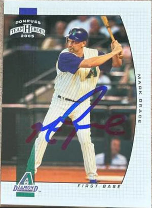 Mark Grace Signed 2005 Donruss Team Heroes Baseball Card - Arizona Diamondbacks #24