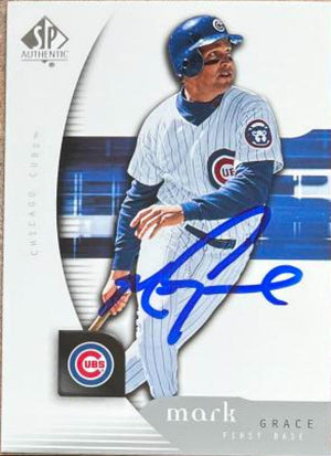 Mark Grace Signed 2005 SP Authentic Baseball Card - Chicago Cubs #63