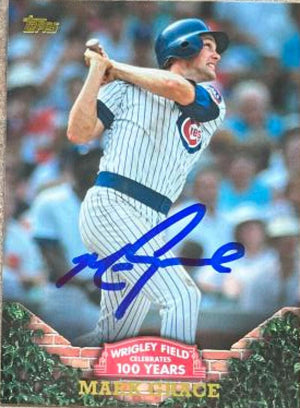 Mark Grace Signed 2016 Topps 100 Years at Wrigley Field Baseball Card - Chicago Cubs #WRIG-4