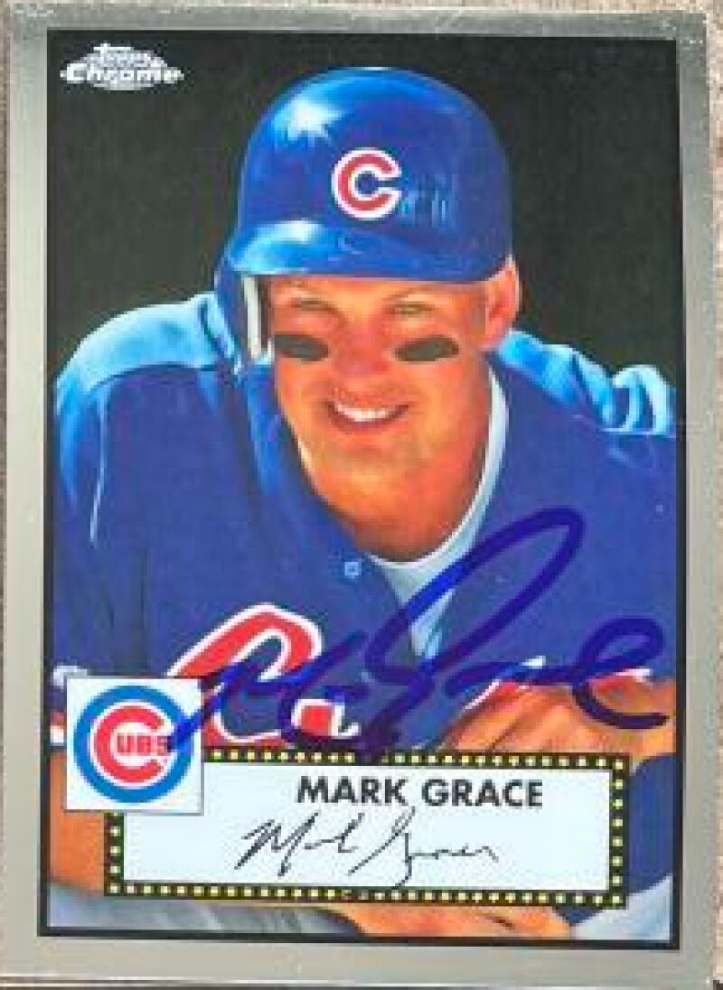 Mark Grace Signed 2021 Topps Chrome Platinum Anniversary Baseball Card - Chicago Cubs #547