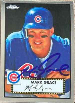 Mark Grace Signed 2021 Topps Chrome Platinum Anniversary Baseball Card - Chicago Cubs #547