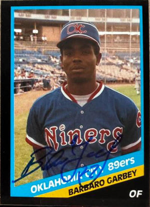 Barbaro Garbey Signed 1988 CMC Baseball Card - Oklahoma City 89ers #16