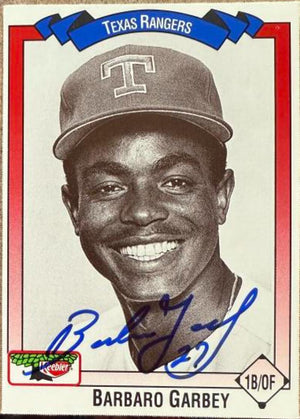 Barbaro Garbey Signed 1993 Keebler Baseball Card - Texas Rangers