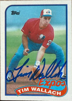 Tim Wallach Signed 1989 Topps Baseball Card - Montreal Expos