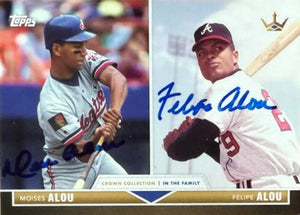 Felipe & Moises Alou Dual Signed 2022 Topps x Bobby Witt Jr. Crown Collection Baseball Card