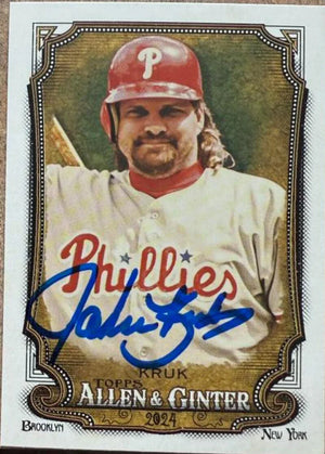 John Kruk Signed 2024 Allen & Ginter Baseball Card - Philadelphia Phillies SP