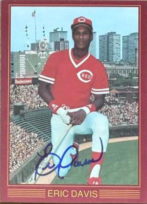 Eric Davis Signed 1988 Baseball Stars Series 4 Baseball Card - Cincinnati Reds #5