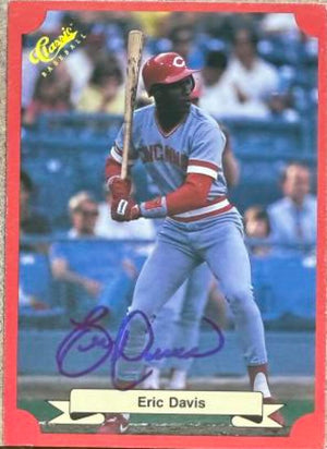 Eric Davis Signed 1988 Classic Red Baseball Card - Cincinnati Reds #154