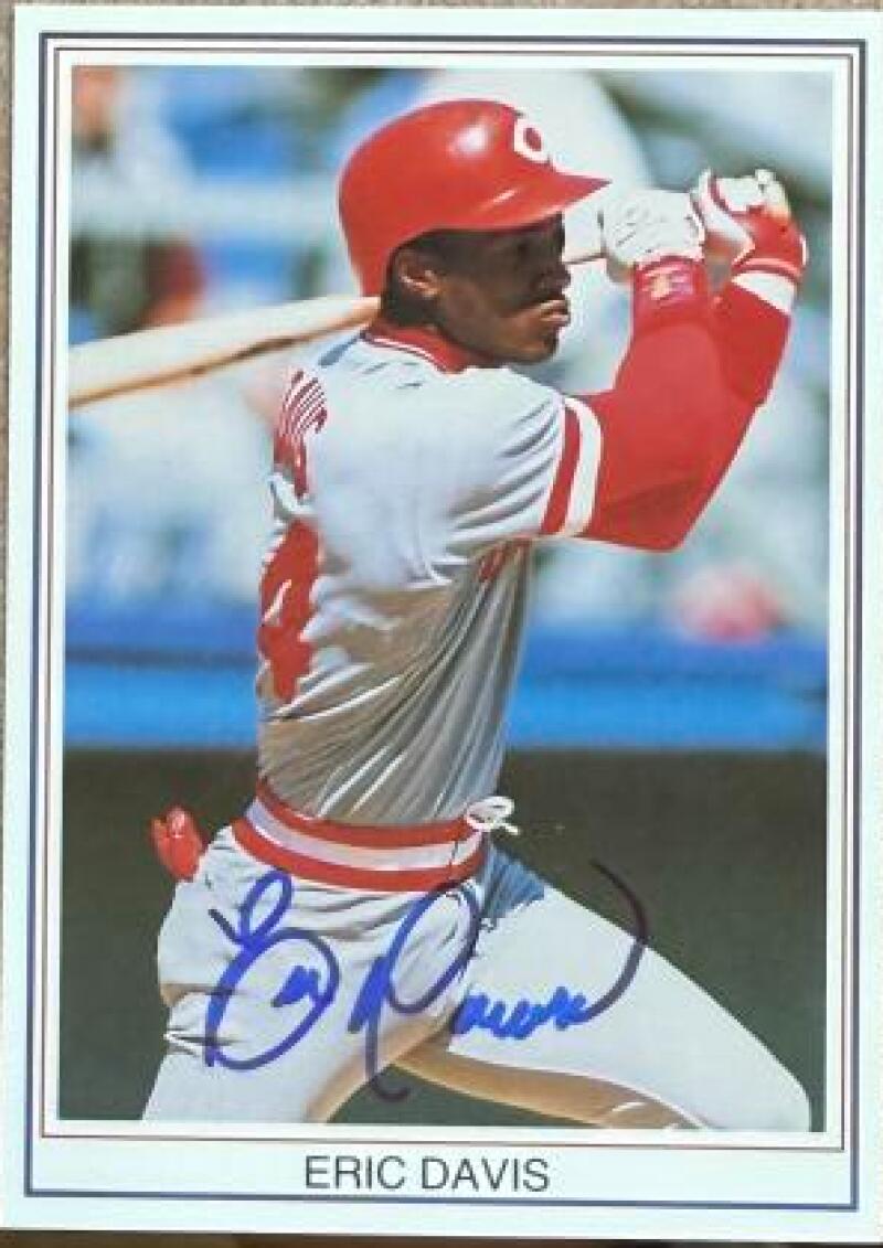 Eric Davis Signed 1988 Gray Star Series 1 White Border Baseball Card - Cincinnati Reds #2