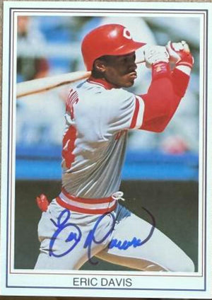 Eric Davis Signed 1988 Gray Star Series 1 White Border Baseball Card - Cincinnati Reds #2