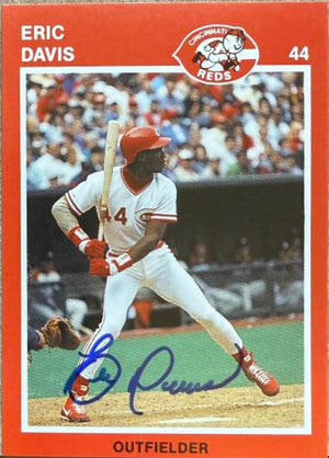 Eric Davis Signed 1988 Kahn's Baseball Card - Cincinnati Reds #NNO