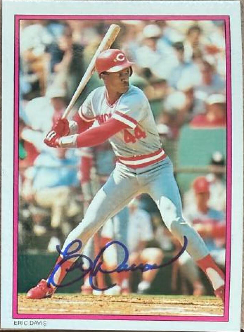 Eric Davis Signed 1988 Topps All-Star Glossy Baseball Card - Cincinnati Reds #16