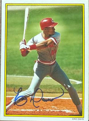 Eric Davis Signed 1989 Topps All-Star Glossy Baseball Card - Cincinnati Reds #2