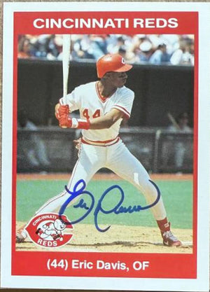 Eric Davis Signed 1990 Kahn's Baseball Card - Cincinnati Reds #NNO