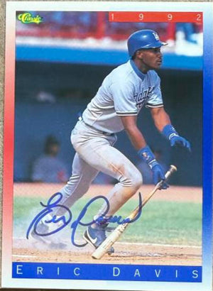 Eric Davis Signed 1992 Classic II Baseball Card - Los Angeles Dodgers #T25