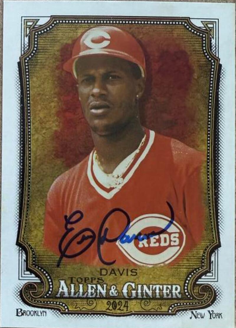 Eric Davis Signed 2024 Topps Allen & Ginter Baseball Card - Cincinnati Reds #330 SP