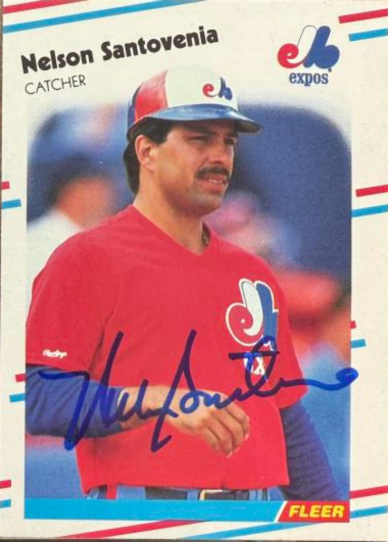 Nelson Santovenia Autographed 1988 Fleer Update Baseball Card - Montreal Expos #U-103 XRC