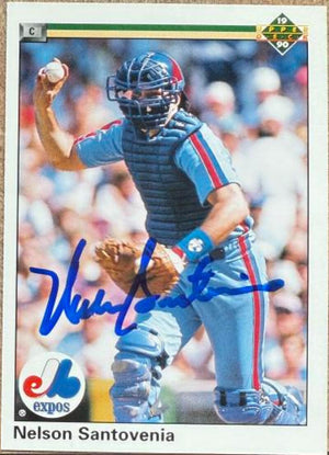 Nelson Santovenia Autographed 1990 Upper Deck Baseball Card - Montreal Expos #432