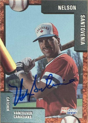 Nelson Santovenia Autographed 1992 Fleer ProCards Baseball Card - #2726