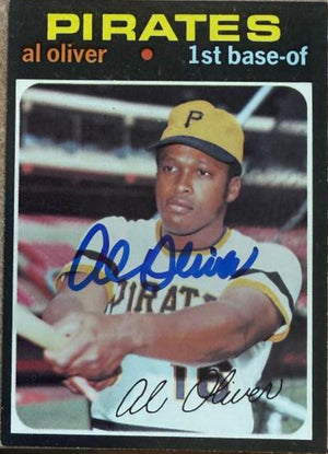 Al Oliver Autographed 1971 Topps Baseball Card - Pittsburgh Pirates #388