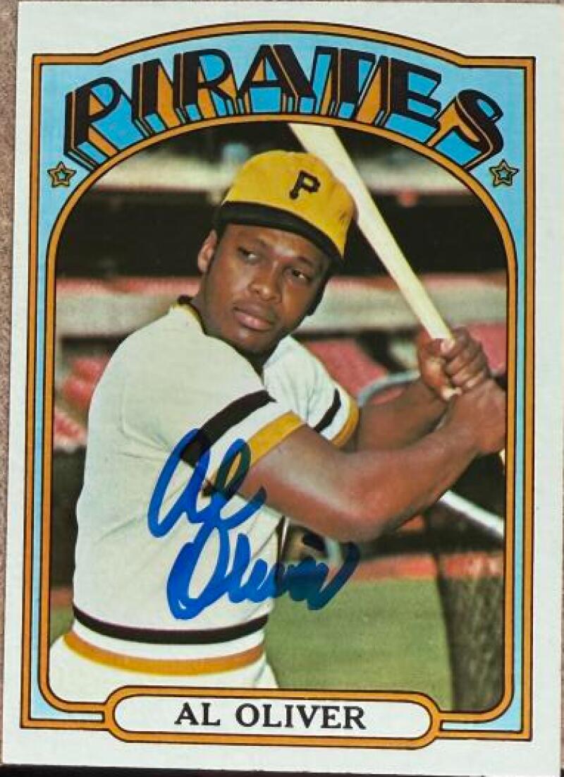 Al Oliver Autographed 1972 Topps Baseball Card - Pittsburgh Pirates #575