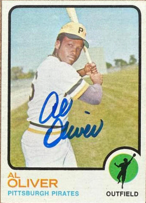 Al Oliver Autographed 1973 Topps Baseball Card - Pittsburgh Pirates #225