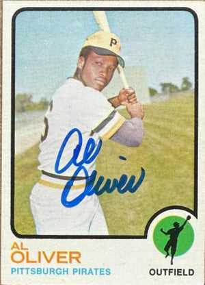 Al Oliver Autographed 1973 Topps Baseball Card - Pittsburgh Pirates #225