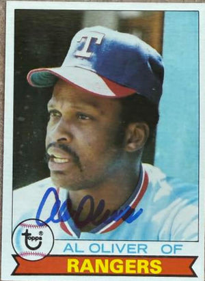 Al Oliver Autographed 1979 Topps Baseball Card - Texas Rangers #391