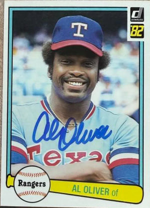 Al Oliver Autographed 1982 Donruss Baseball Card - Texas Rangers #116