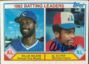 Al Oliver Autographed 1983 Topps Baseball Card - Montreal Expos #701