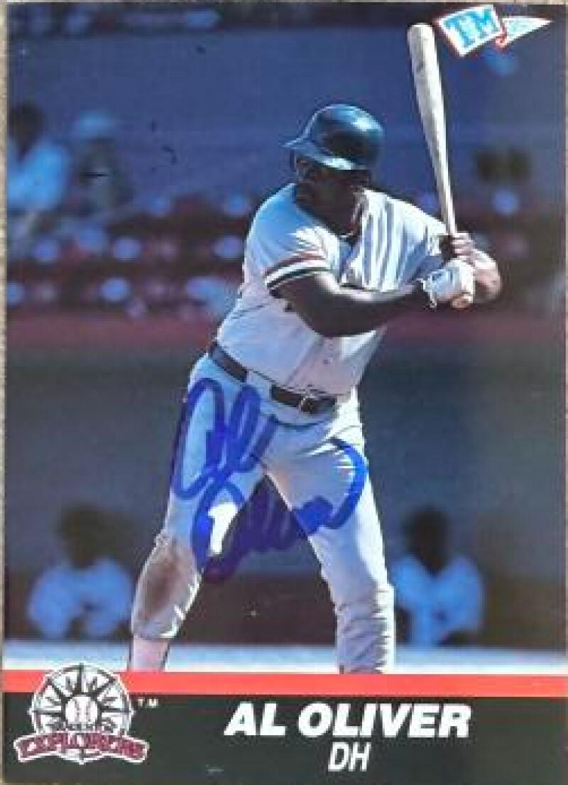 Al Oliver Autographed 1989--90 T&M Senior League Baseball Card