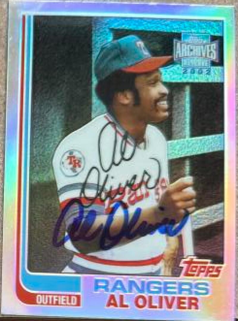 Al Oliver Autographed 2002 Topps Archives Reserve Baseball Card - Texas Rangers