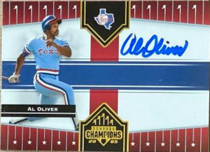 Al Oliver Autographed 2005 Donruss Champions Baseball Card - Texas Rangers #178