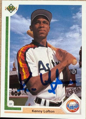 Kenny Lofton Autographed 1991 Upper Deck Final Edition Baseball Card - Houston Astros #24F RC