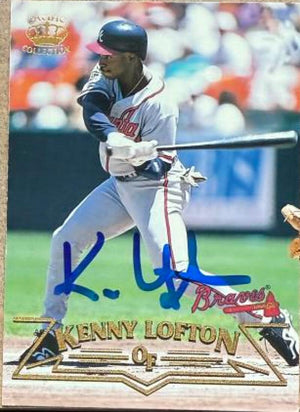 Kenny Lofton Autographed 1998 Pacific Baseball Card - Atlanta Braves