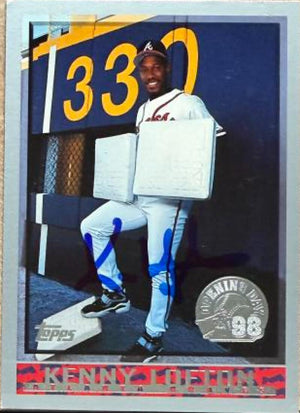 Kenny Lofton Autographed 1998 Topps Opening Day Baseball Card - Atlanta Braves