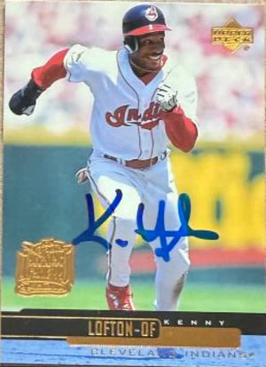 Kenny Lofton Autographed 2000 Upper Deck Baseball Card - Cleveland Indians #94 AS