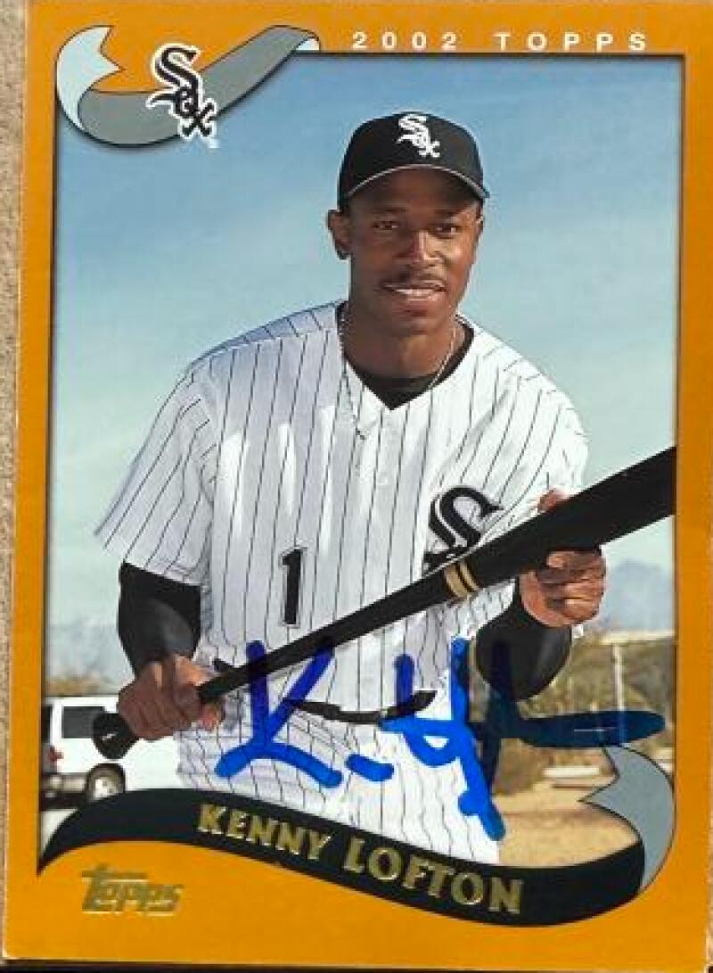 Kenny Lofton Autographed 2002 Topps Baseball Card - Chicago White Sox
