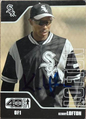 Kenny Lofton Autographed 2002 Upper Deck 40-Man Baseball Card - Chicago White Sox